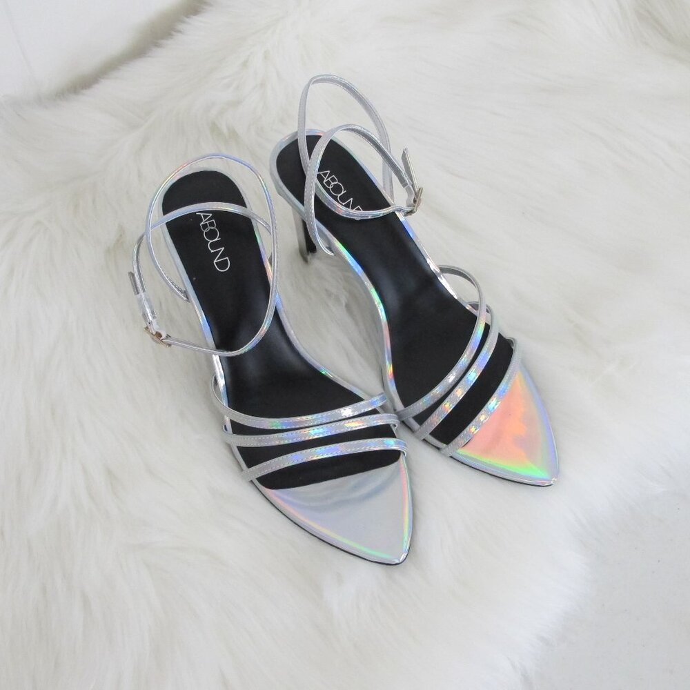 Abound | NIB Size 8 Jemina Iridescent Ankle Skinny Strap Heel